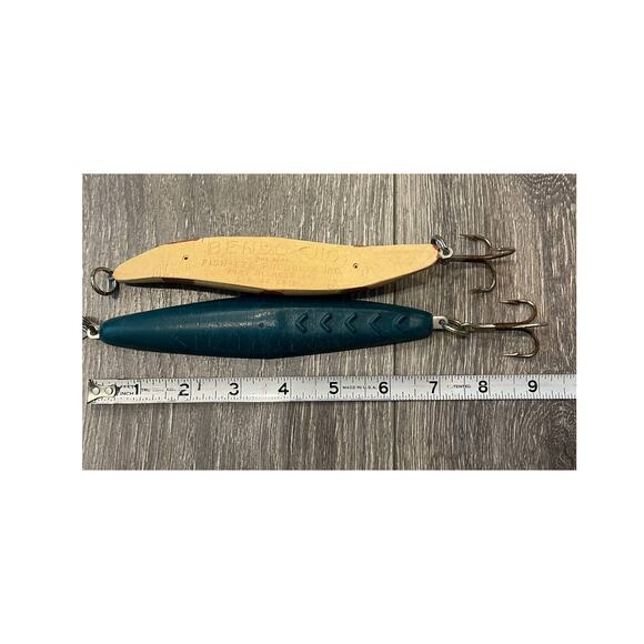 Vintage Fishing Lure Jig Lot-- Hard Plastic Bendo-Jig x 5 and Pole Hold - Picture 8 of 9